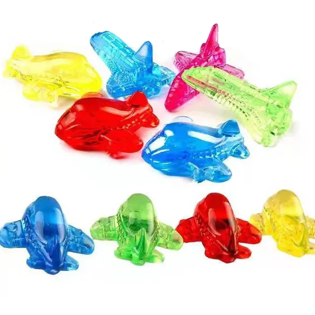 Small Plane Car Toy Models Pirate Treasure Acrylic Crystal Gems Diamond Shape Birthday Party Favors Gift For Kids Regalos Niños 4