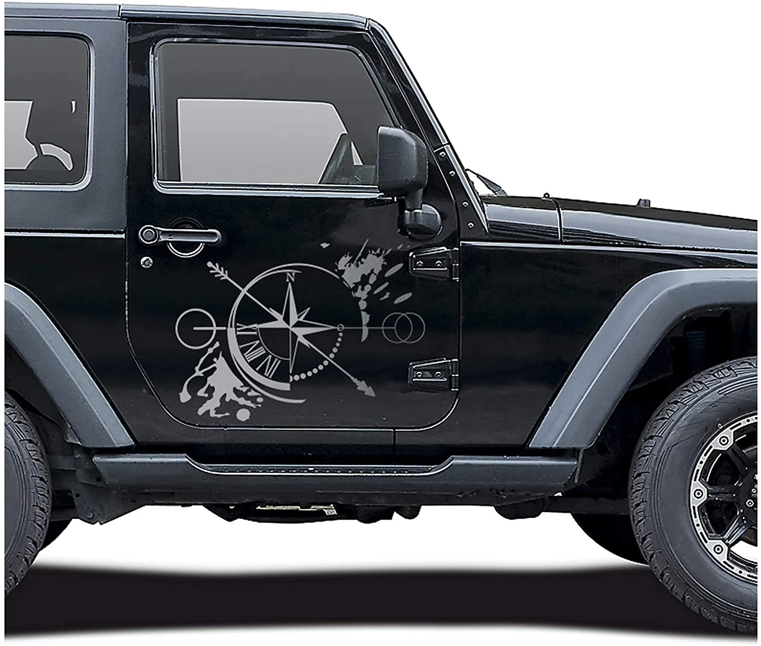 1pcs Sticker 48x34cm Compass Off Road Car Sticker And Decal Rose