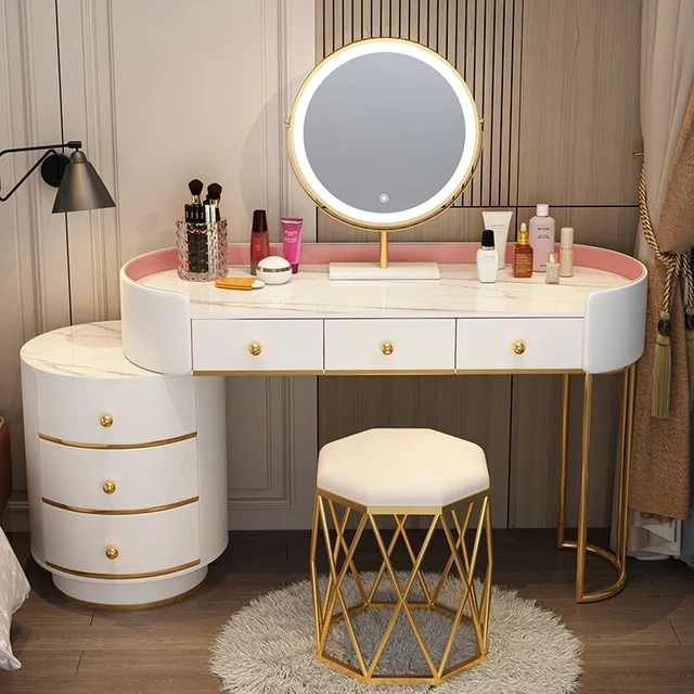 Vanity Dressing Table Luxury Modern Accessories Makeup Desk Mirrors  Dressing Table Bedroom Tocador Maquillaje Nordic Furniture - Dressers -  AliExpress