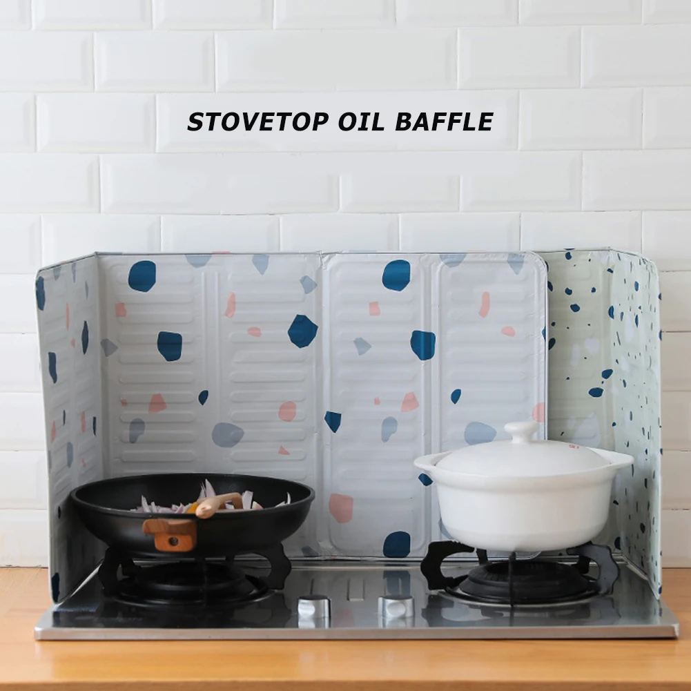 Wall Oil Splash Guard Aluminum Foil Stove Foil Plate Prevent Oil Splatter Kitchen Tool Cooking Insulate Splash Proof Baffle