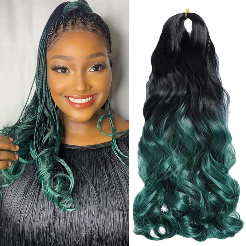 

Synthetic French Curly Bulk Spiral Curly Crochet Braids Hair High Temperature Loose Wave Curl Ombre Braiding Hair Extensions