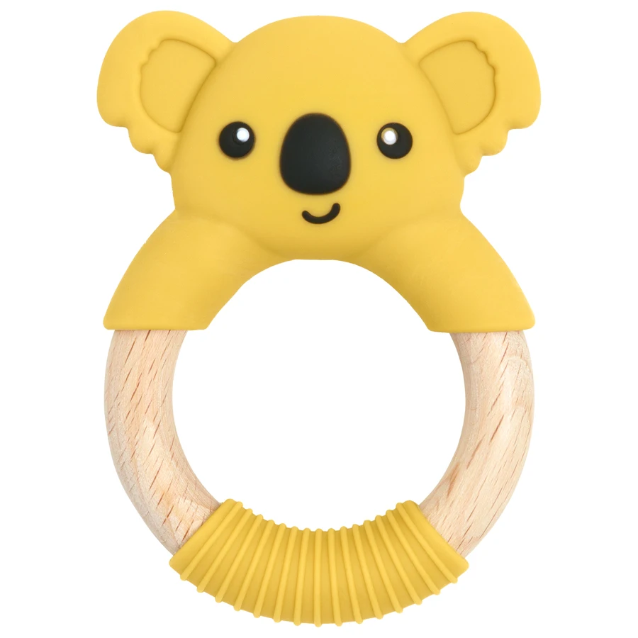 Koala Wood Ring para crianças, dentição roedor,