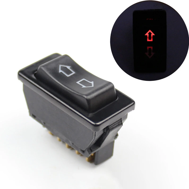 

Universal Direct Current 12V 20A Auto Car Power Window Switch 5 Pins(Blue)