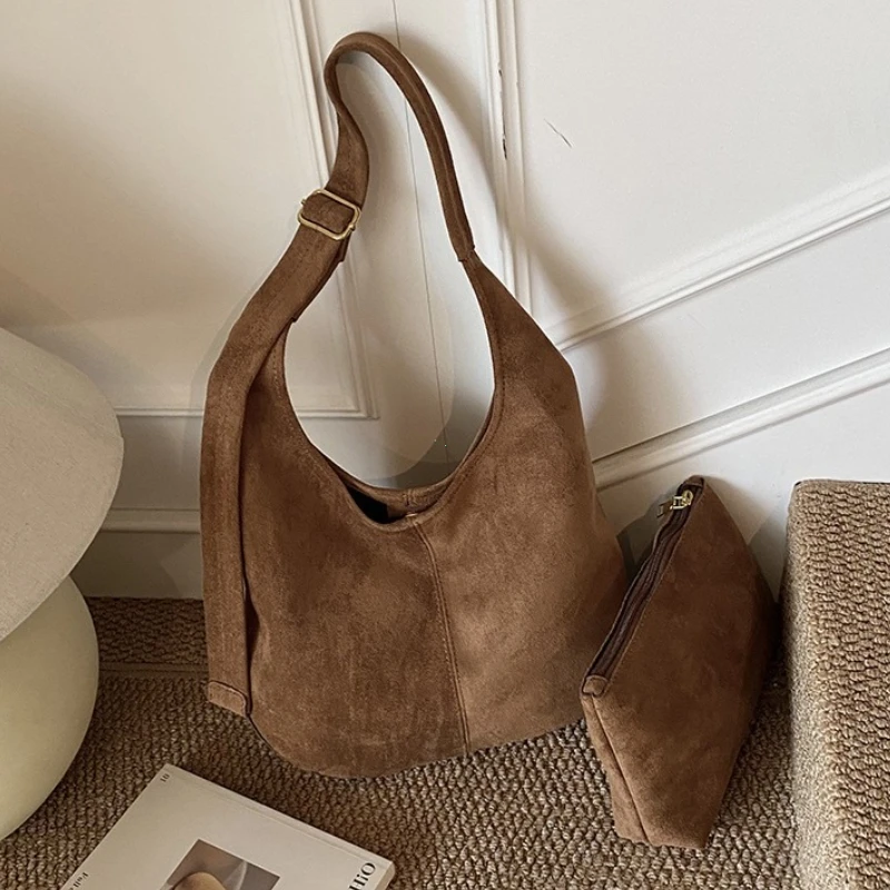 Women's High Capacity Pu Leather Shoulder Bag 2026 Winter New Fashion Retro Hobo Bag Luxury Brand Designer Handbags and Purses