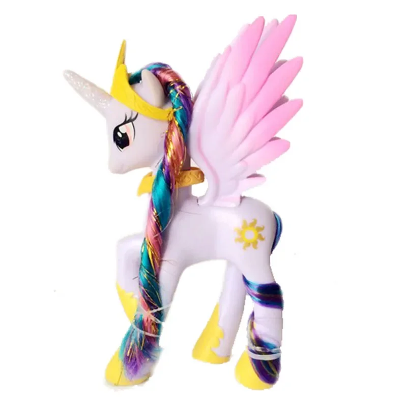 thumbnail image 5 of Figura de acción original de Little Pony de 14 cm, modelo de juguete de dibujos animados, caballo, muñeca de anime, decoración de pasteles, colección de juguetes para niñas, regalos para niños, 5 of 5