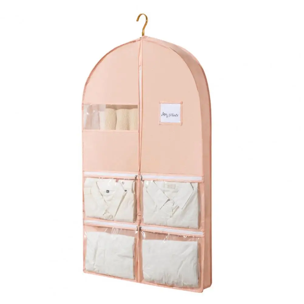 

Clothes Dust Bag Dustproof Garment Bag with Zipper Pockets Non-woven Fabric Storage Solution for Clothes Costumes Travel Garment