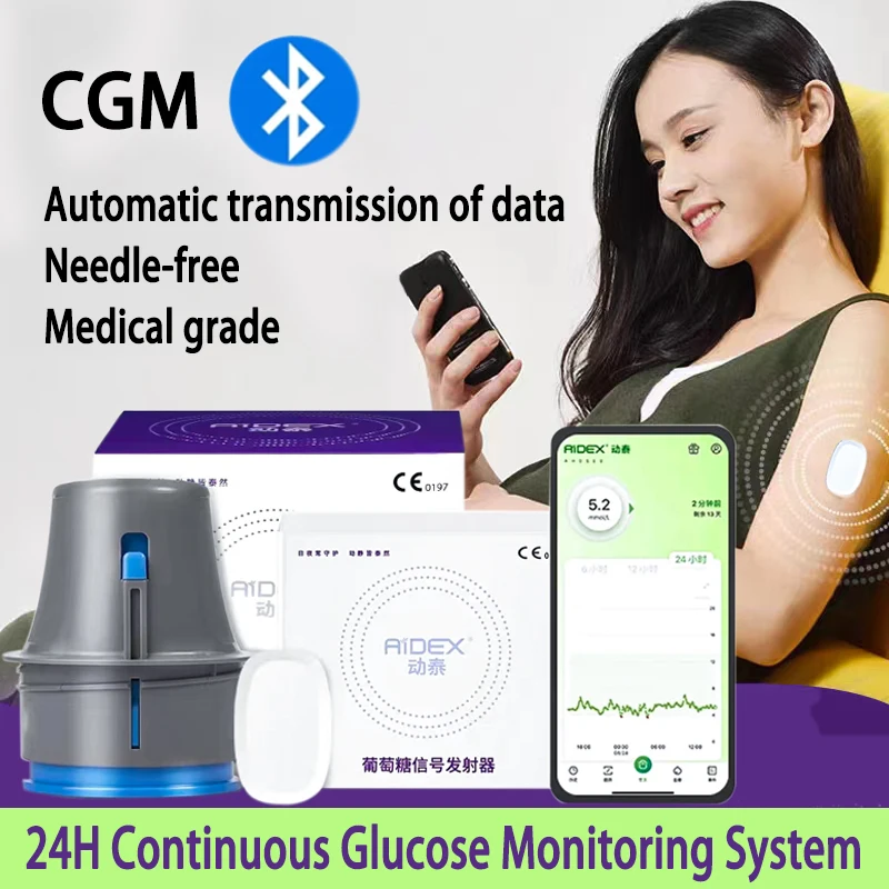 Aidex Sistema Di Monitoraggio Continuo Del Diabete Trasmettitore Di Segnale Di Glucosio Riutilizzabile Sensore Di Glucosio Nel Sangue Trasmette Dati O