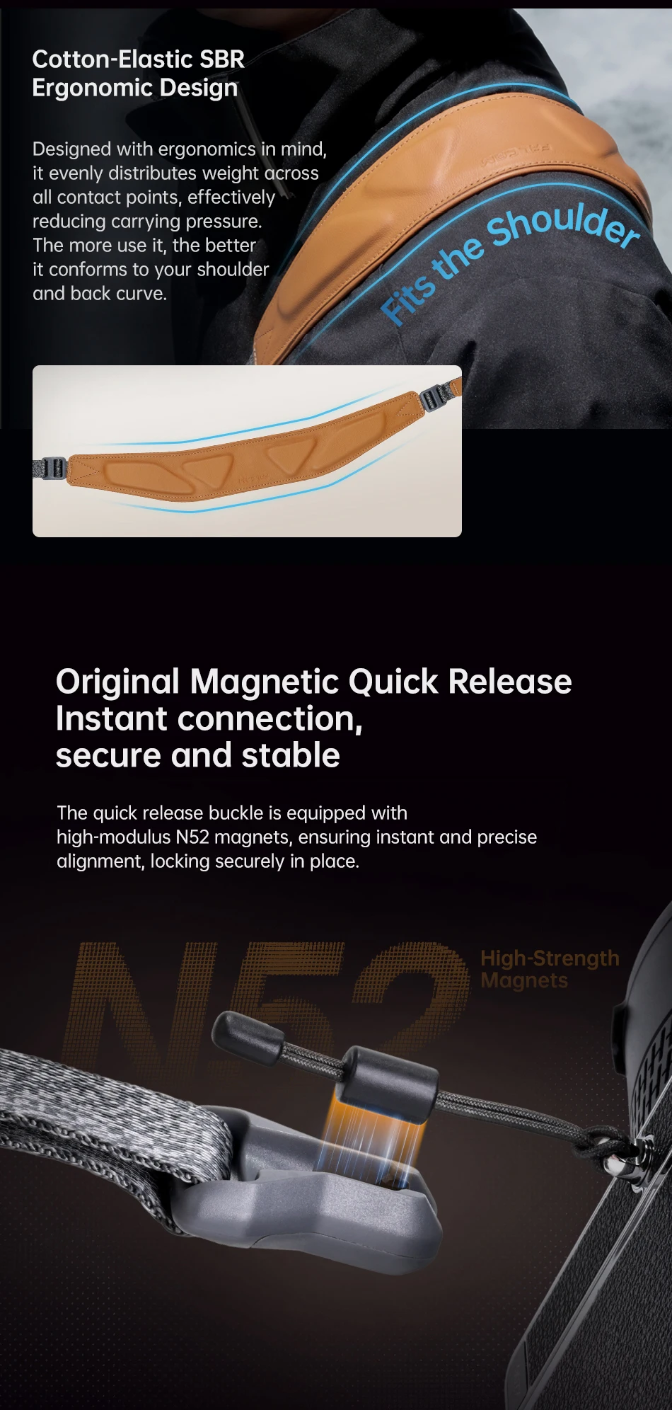 Original MAGLINK Pro V2 Magnetic Quick Release Buckle Shoulder Strap for Camer