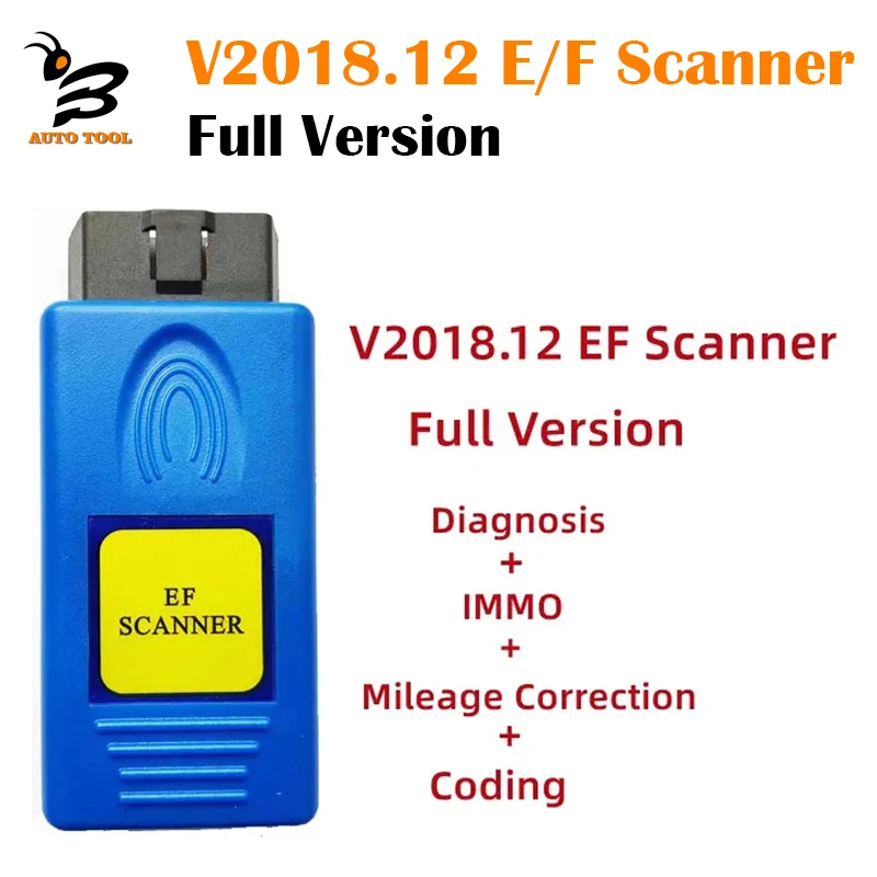 

V2018.12 E/F Scanner II Full Version Car Diagnostic Tool For BMW Diagnosis+IMMO+Mile-age Correction+Coding Correction Tool