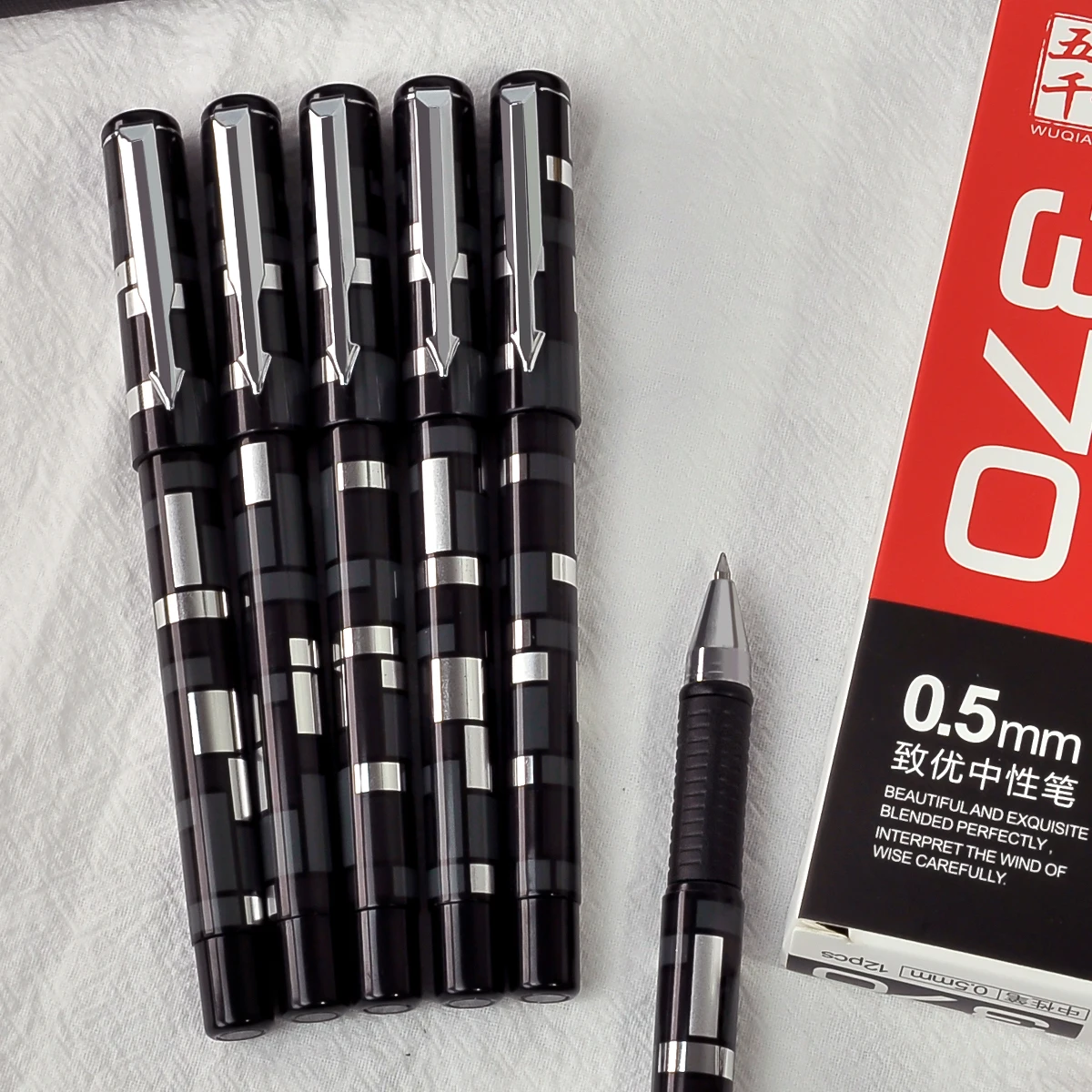 블랙 중립 펜, 0.5mm 팁, 탄소 서명 펜, 쓰기 기능 펜, 연습 펜, 빠른 건조, 3 개, 6 개