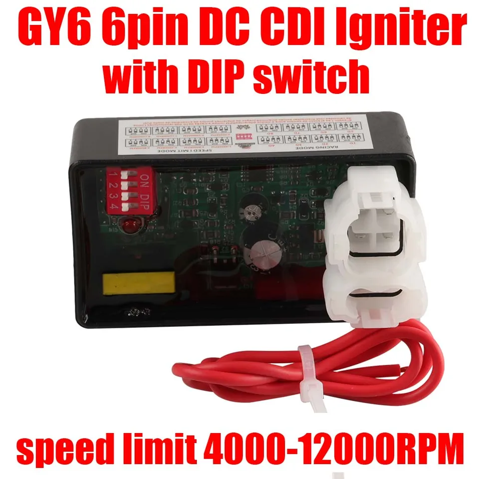 オートバイ用CDI GY6 125 150cc 139qmb 152qmi 157qmj用デジタル調整可能DCレーシングバイク ユニバーサル CDI  GY6 125 150cc 139qmb 152qmi 157qmj用デジタル調整可能DCレーシングバイク 電子点火器 オートバ CDI  スクーター原付オートバイ 6ピン CDI 調整可能な 直流 ... ユニバーサル CDI GY6 125 150cc 139qmb 152qmi 157qmj用デジタル調整可能DCレーシングバイク