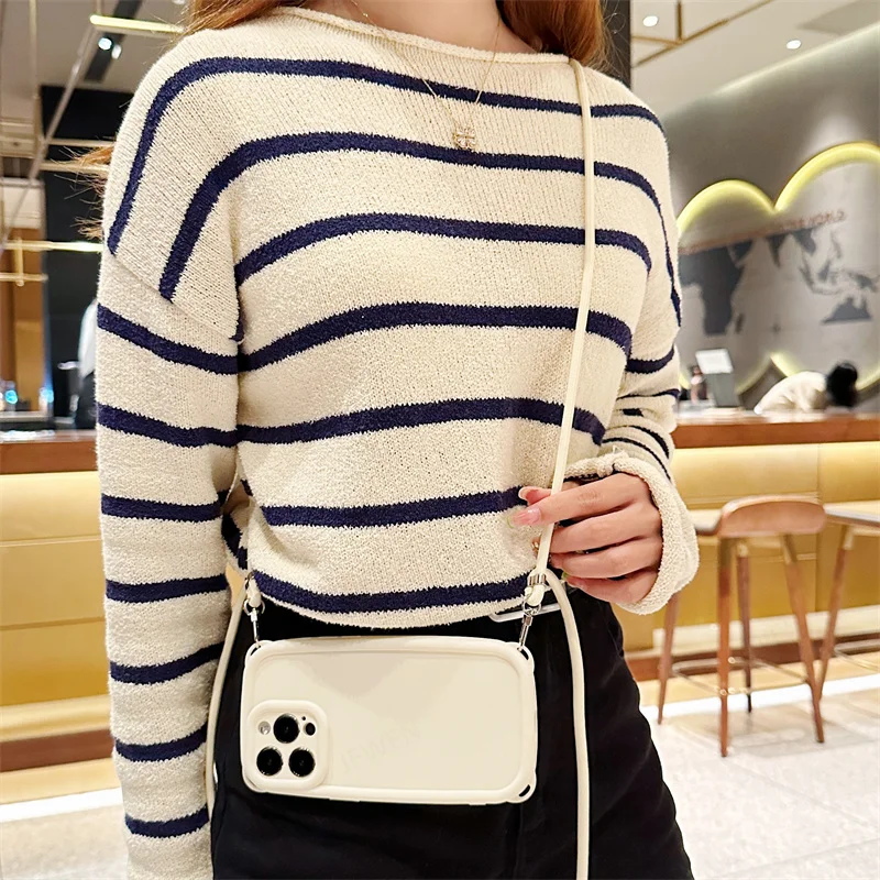 Phone Case With Crossbody Lanyard For Iphone Shockproof Silicone_voghion.com