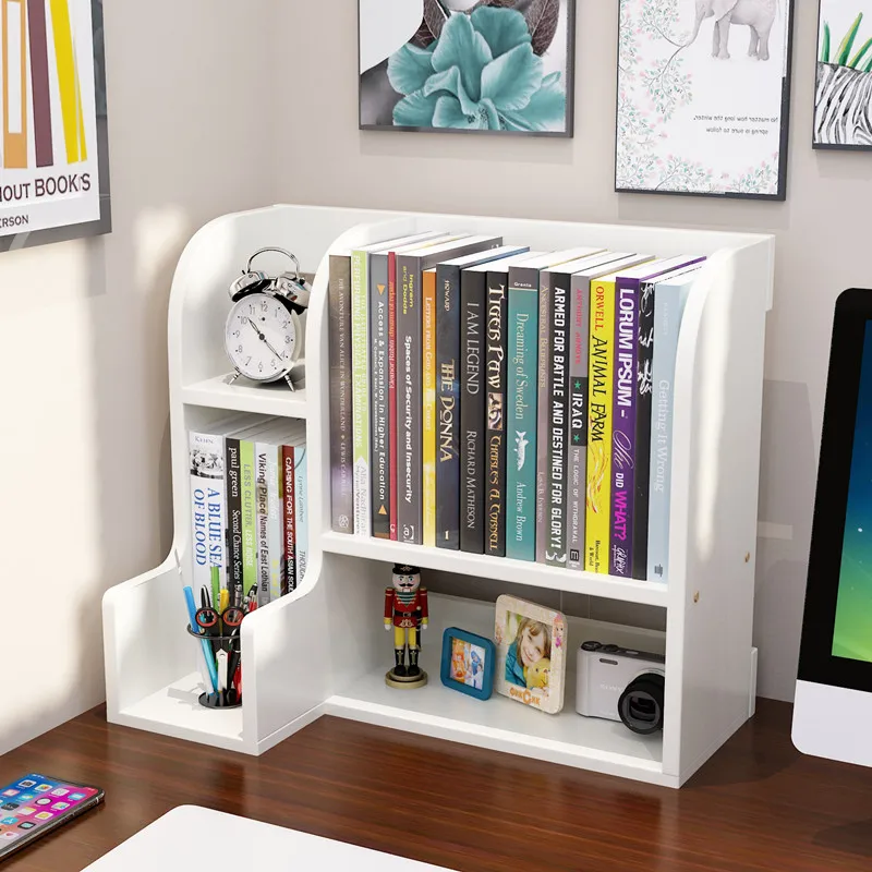

Simple book table top children bookshelf student desk shelf small office storage rack small children