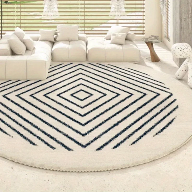 Round Fluffy Carpet for Living Room Soft Floor Mat White Hairy Nursery Play Mat Children Plush Minimalist Style Bedroom Rugs plush rug decorative carpet plush carpet plush play mat