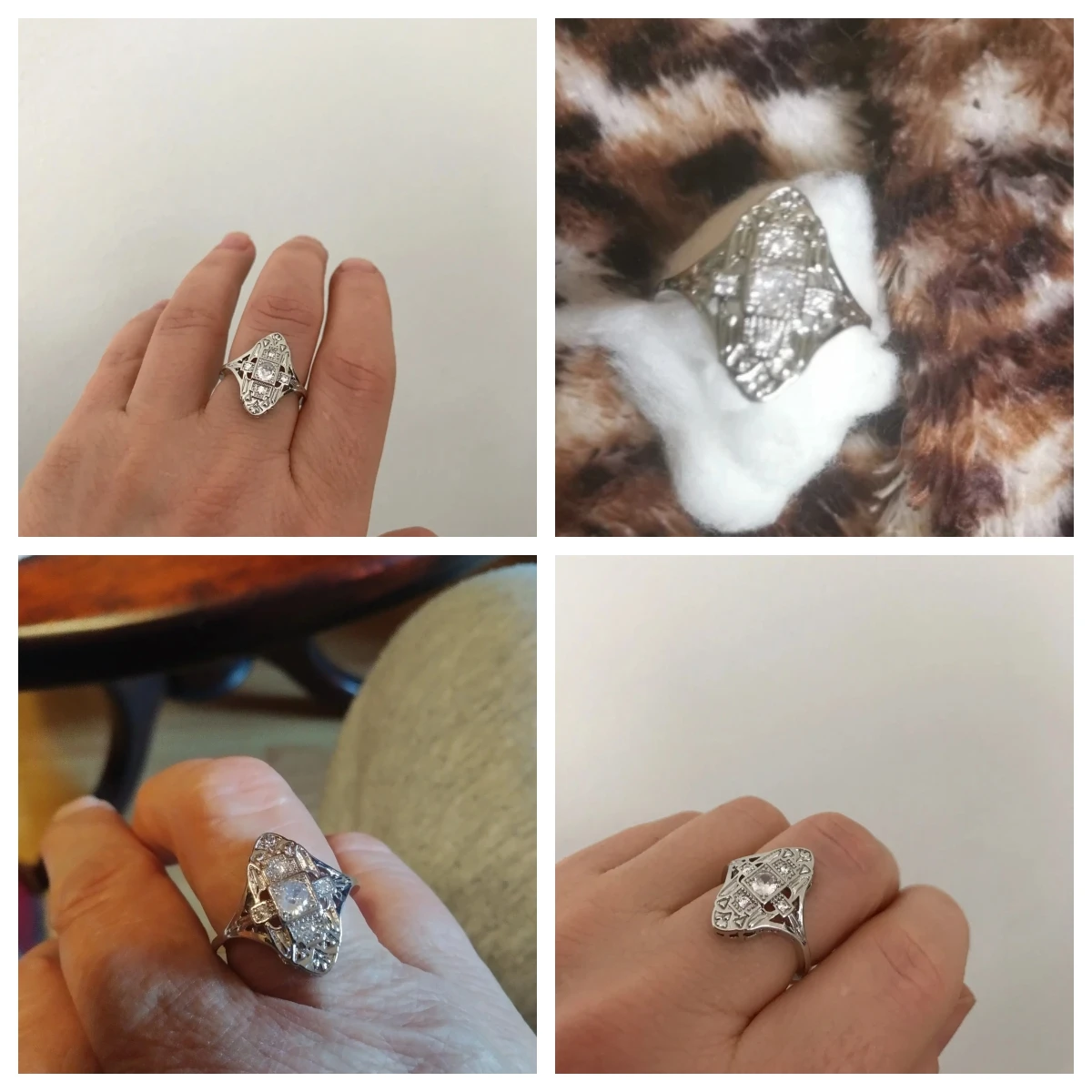 Engagement Rings Trendy Style Geometric Shape Dazzling Tiny Cubic Zirconia Ring for Women Artistic Bulk