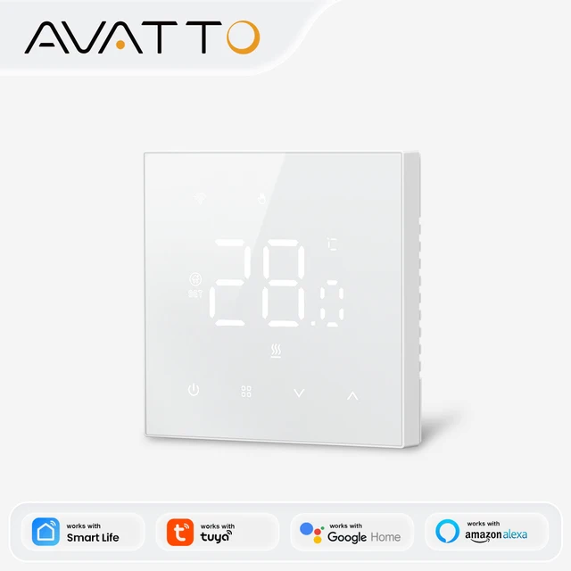 AVATTO WiFi Heating Thermostat 220v,Smart Electric Water Floor Heating Temperature Controller for Tuya Google Home Alexa Alice