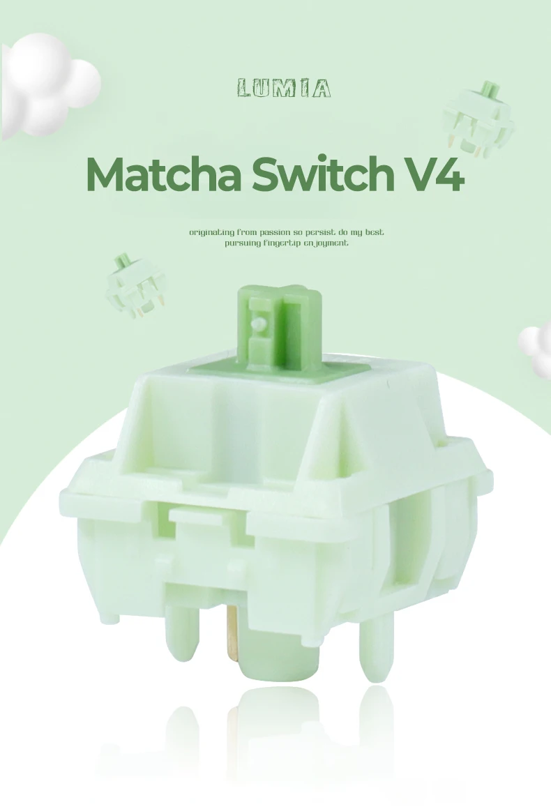DUHUK-Interruptor Linear Lumia Matcha para Teclado Mecânico,