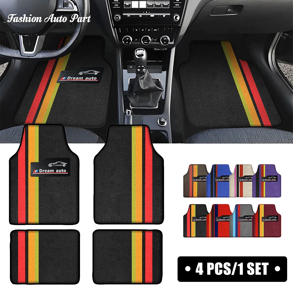 4pcs Car Floor Mats Universal Waterproof Front Rear Full Set Auto Rugs  Carpet Accessories Interior - AliExpress