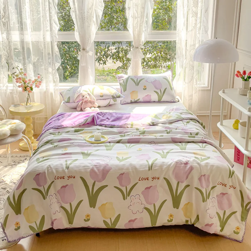 

MissDeer 1pc Summer Quilt Single/Full/Queen Size edredones Simple Style Bedspreads for Home Comforter for Full Bed