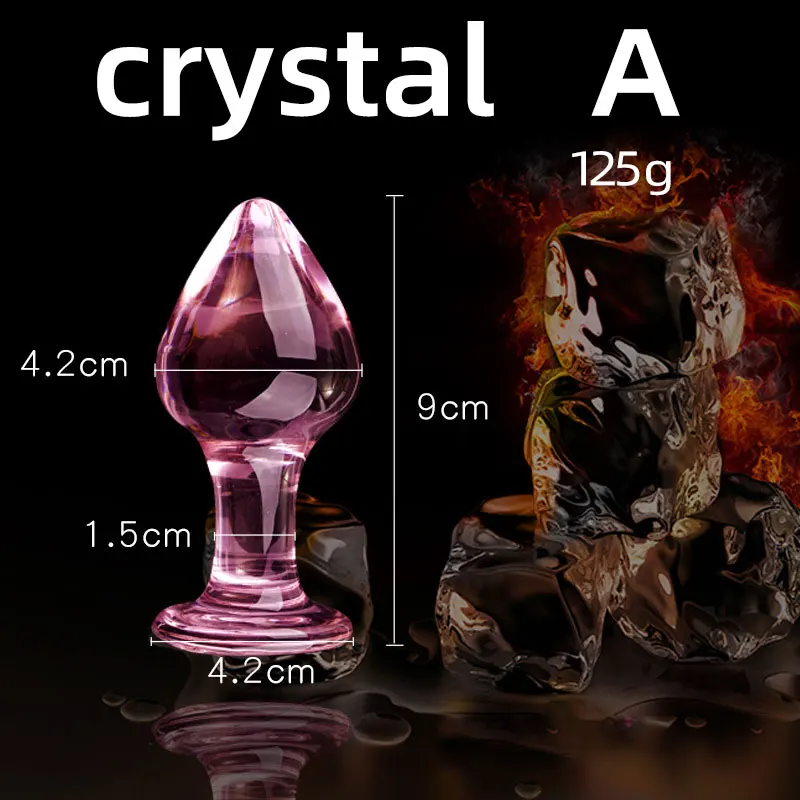 Anal Plug for Women Pink Crystal Glass  Butt Plugs Penis Nightlife Anus Dildo Adult Masturbation Adult Gay Sex Toys