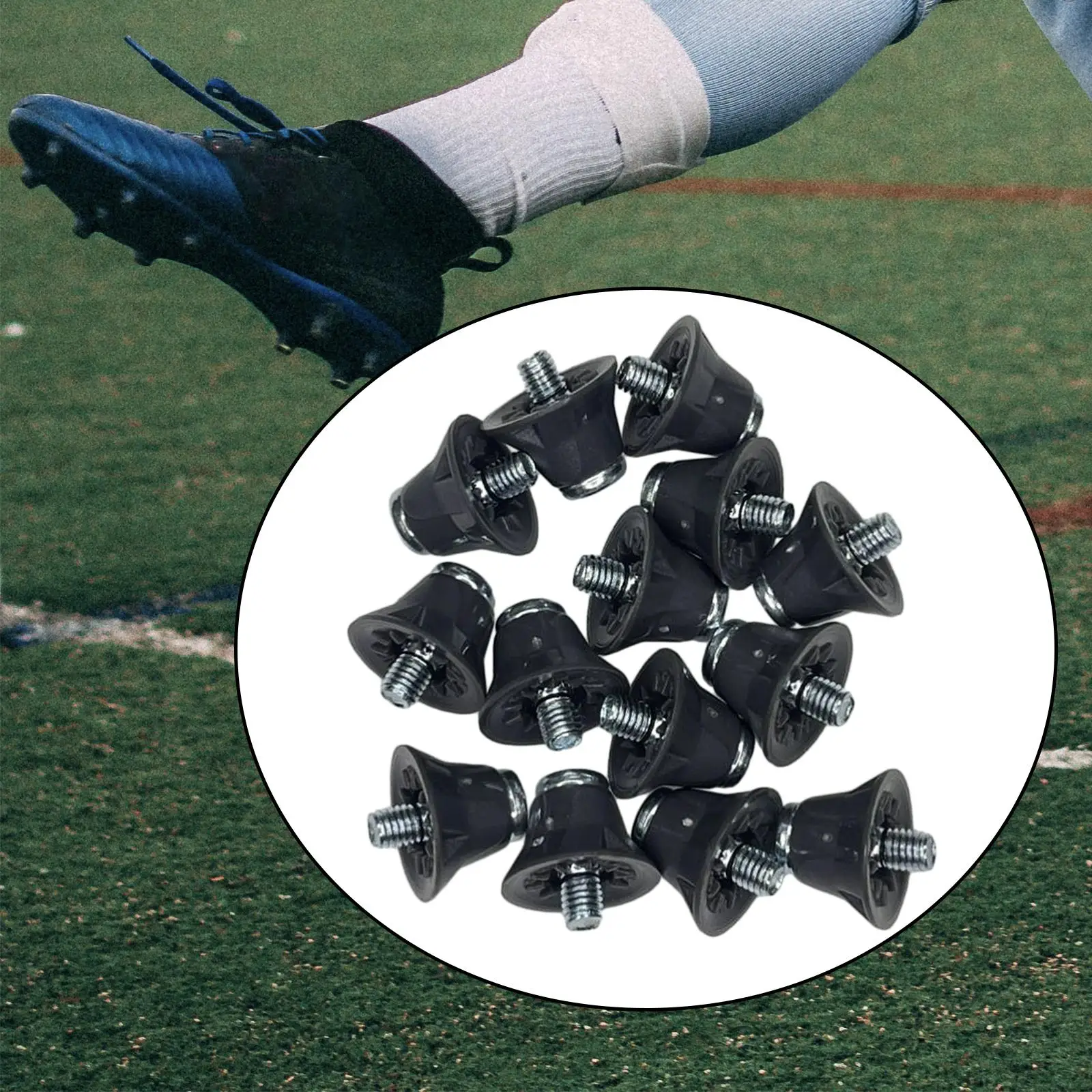 14Pcs Football Shoe Spikes Stable Screw in Thread Screw 5mm Non Slip Rugby Studs for Athletic Sneakers Competition Training