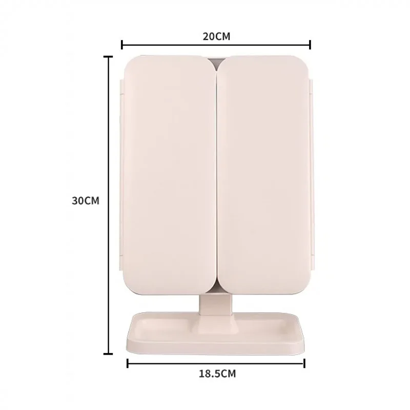 Makeup Mirror Lighted Trifold Vanity Mirror 2X 3X Magnifications 40 Dimmable Lights Natural Led Lights