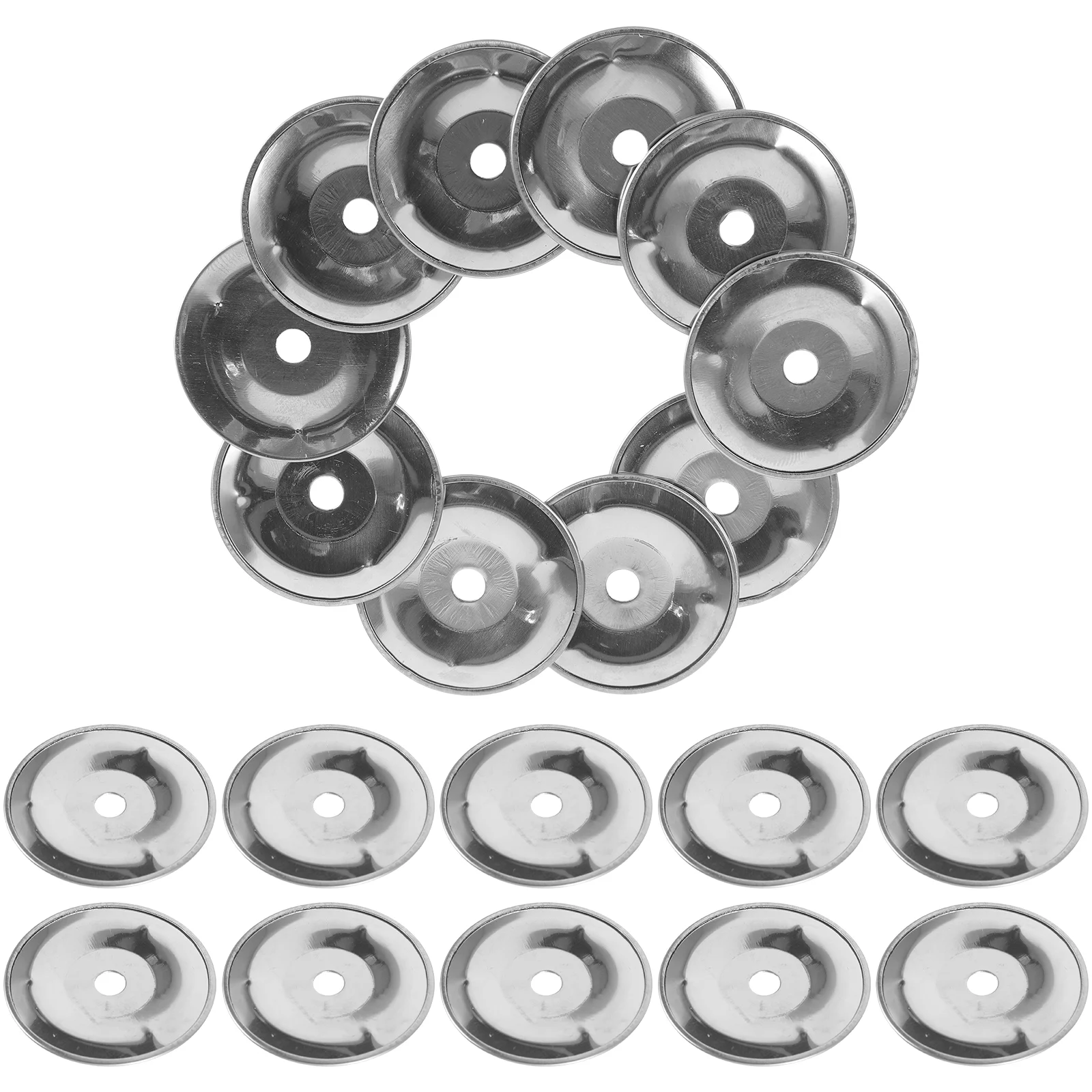 50pcs Cymbal Ching Rings Drum Cymbal Ring Replacement Accessories Percussion Instrument Bell Snare Tambourine Ring Steel