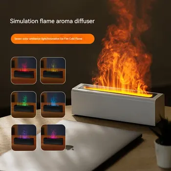 다채로운 시뮬레이션 불꽃 디퓨저, USB 플러그인 향수, 사무실 홈 불꽃 가습 디퓨저