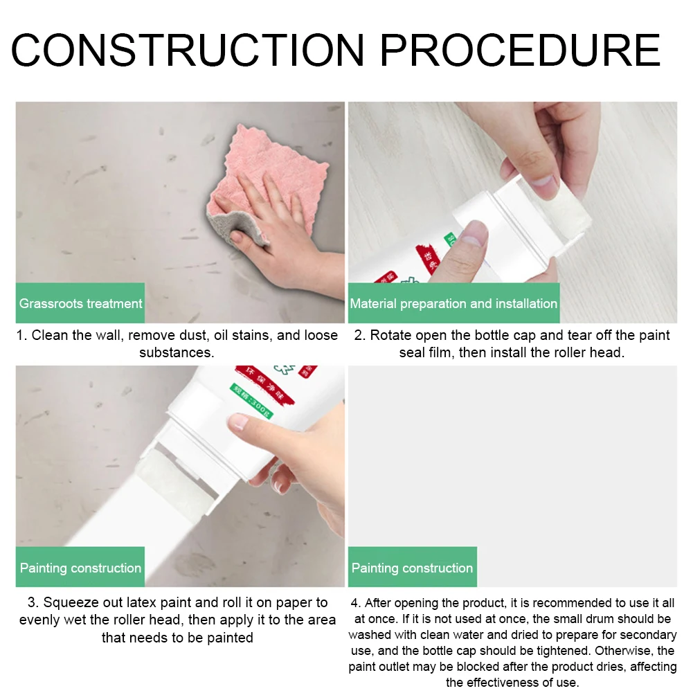 100/300g Wall Repair Cream Rolling Brush Wall Repair Paste for Small Rolling Brush Latex Paint Home Supplies wall repair paste