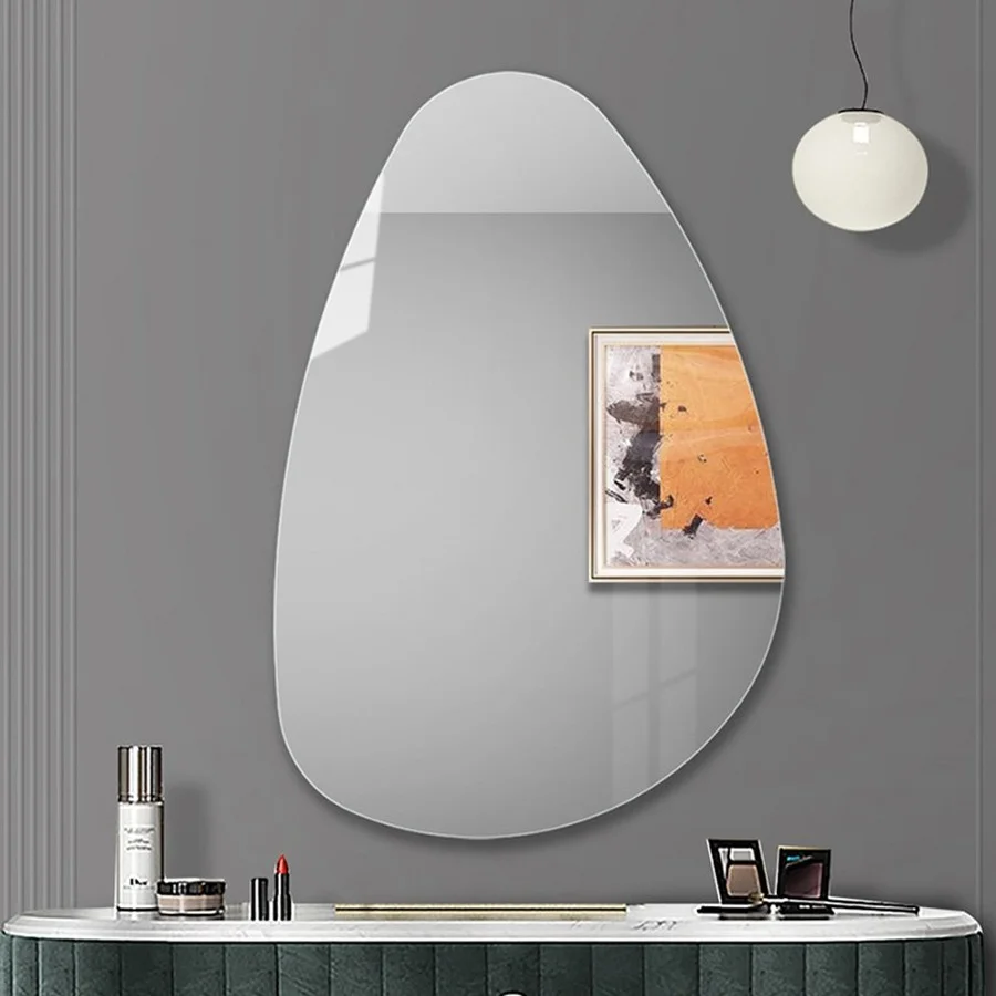 

Large Frameless Bathroom Mirror Irregular Wall Mounted Decorative Mirror Vanity Modern Espelhos De Banho Aesthetic Mirror EB5JZ