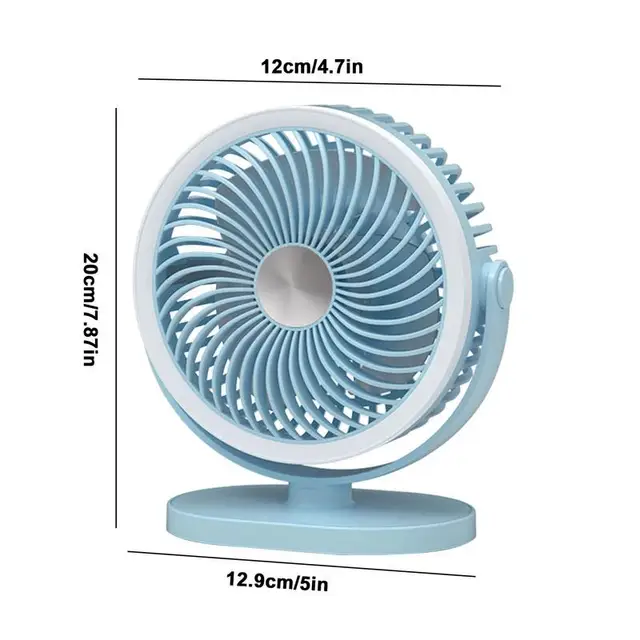 Íróasztal Ventilátor Akkumulátorral Működtetett Állítható Forgó Csendes Hálószobához 5V Air Circulator Strong Airflow Otthoni Irodákhoz - Image 6
