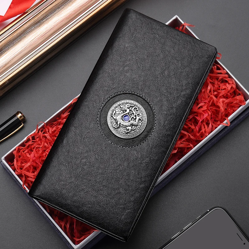 Men's wallet Coin wallet men Business Casual Money clip card holder Leather Wallet High capacity Men wallet 2