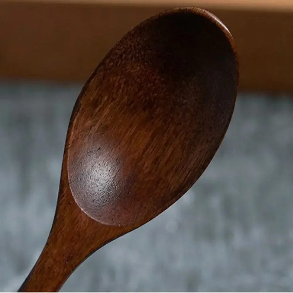 Natural Wooden Spoon Rice Soups Spoon Utensil Cereal Spoon Handmade Home Cookware Dinnerware Cutlery Kitchen Accessories