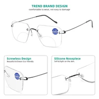 Lunettes de lecture bifocales pour hommes et femmes, surdimensionnées, presbytes, look de loin et de près, Anti-éblouissement, pour hypermétropie 5