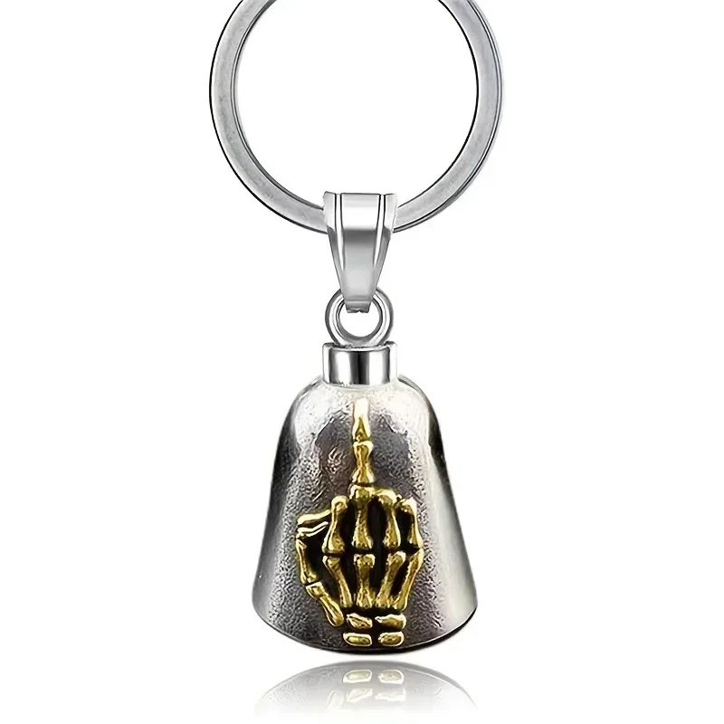 Lion King Pendant and Keychain with Uniquely Carved Bell - Retro Design