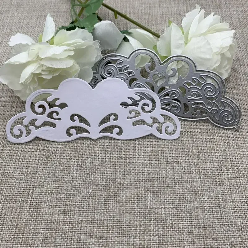 Metall-Stanzschablonen mit Spitzenrand für DIY-Scrapbooking, dekorative Handarbeit, Stanzformen, Schablonen