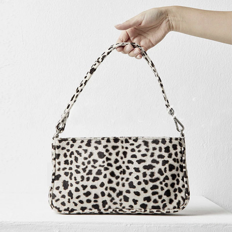 Bolsos de leopardo con estilo para mujer, bandoleras lunares blancos y negros, bolsos pequeños Vintage de estilo japonés|Bolsos de hombro| - AliExpress