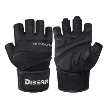 Half Finger Bodybuilding Gym Gloves Weightlifting Dumbbell Kettlebell Training Workout Fitness Gloves For Man Women