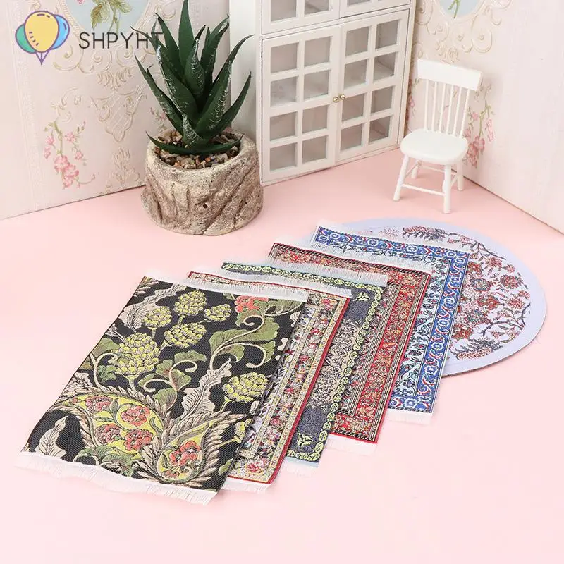

1:12 Dollhouse Miniature Floor Rug Cover Carpet Floor Mat Bedroom Living Room Model Decor Toy Doll House Accessories