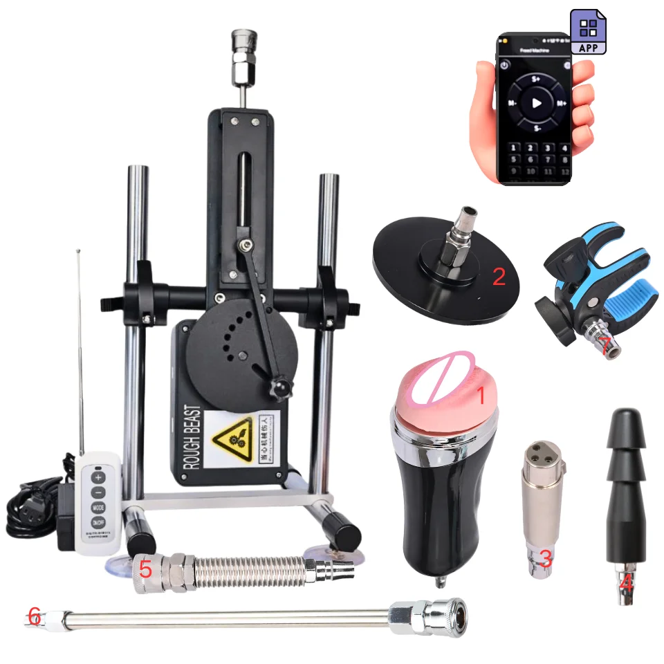 360&deg; Mute APP Control Sex Machine for Women Love Machine With Vac-u-Lock Dildo Attachments Pumping Gun 70W sex toy
