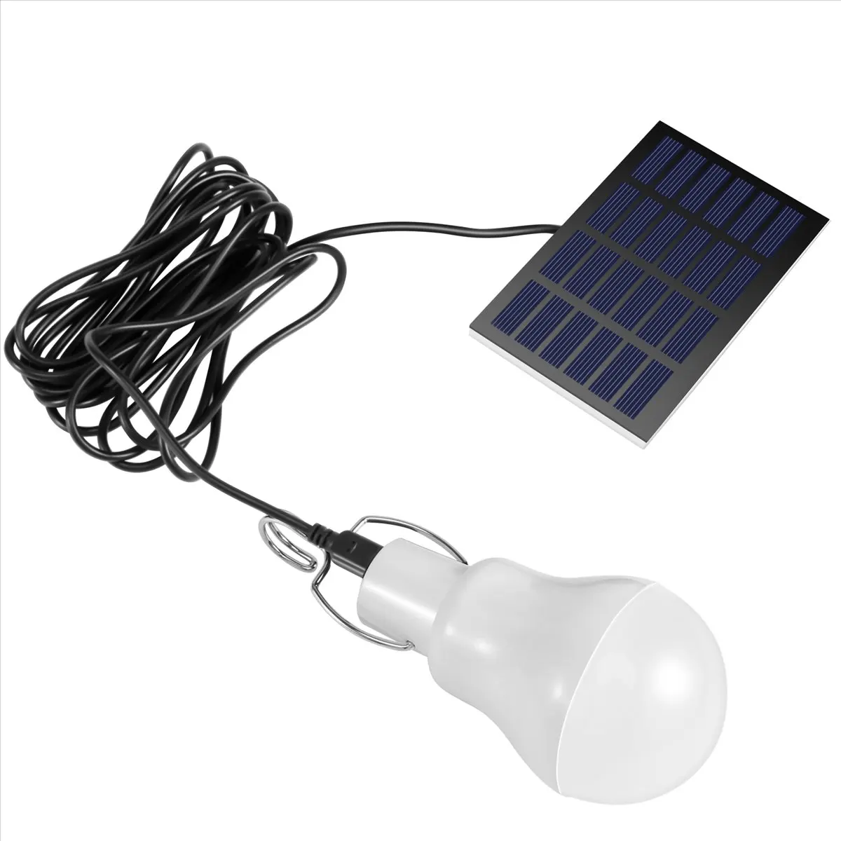 DT1947/태양광 패널 전원을 사용하는 LED 전구 조명 휴대용 야외 캠핑 텐트 램프 15W