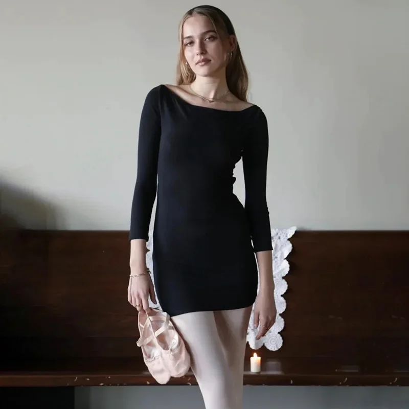 

Sladuo Women's Sexy Long Sleeve Backless Bodycon Mini Dress Evening Celebrity Streetwear Club Party Dresses Vestidos