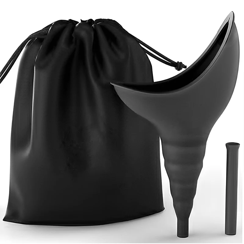  Portable Female Urinal Devices Outdoor Emergency Urinal Reusable Silicone Urinal Funnel Allows Women to Pee Standing Up 