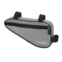 Durable Bicycle Frame Storage Pouch - Versatile Cycling Saddle Bag Accessory (Grey)