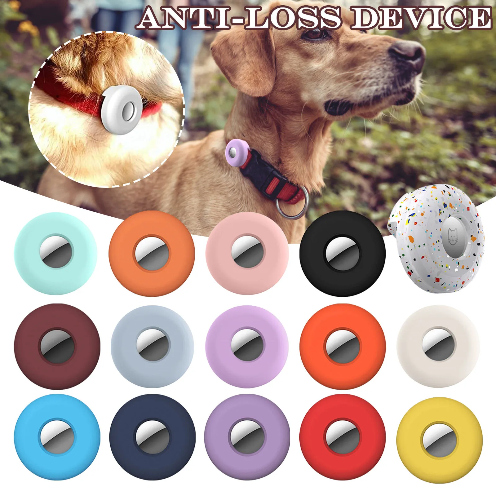 For Airtags Tracking Device Cover Anti Loss For Air Tag Dog Tracker ...