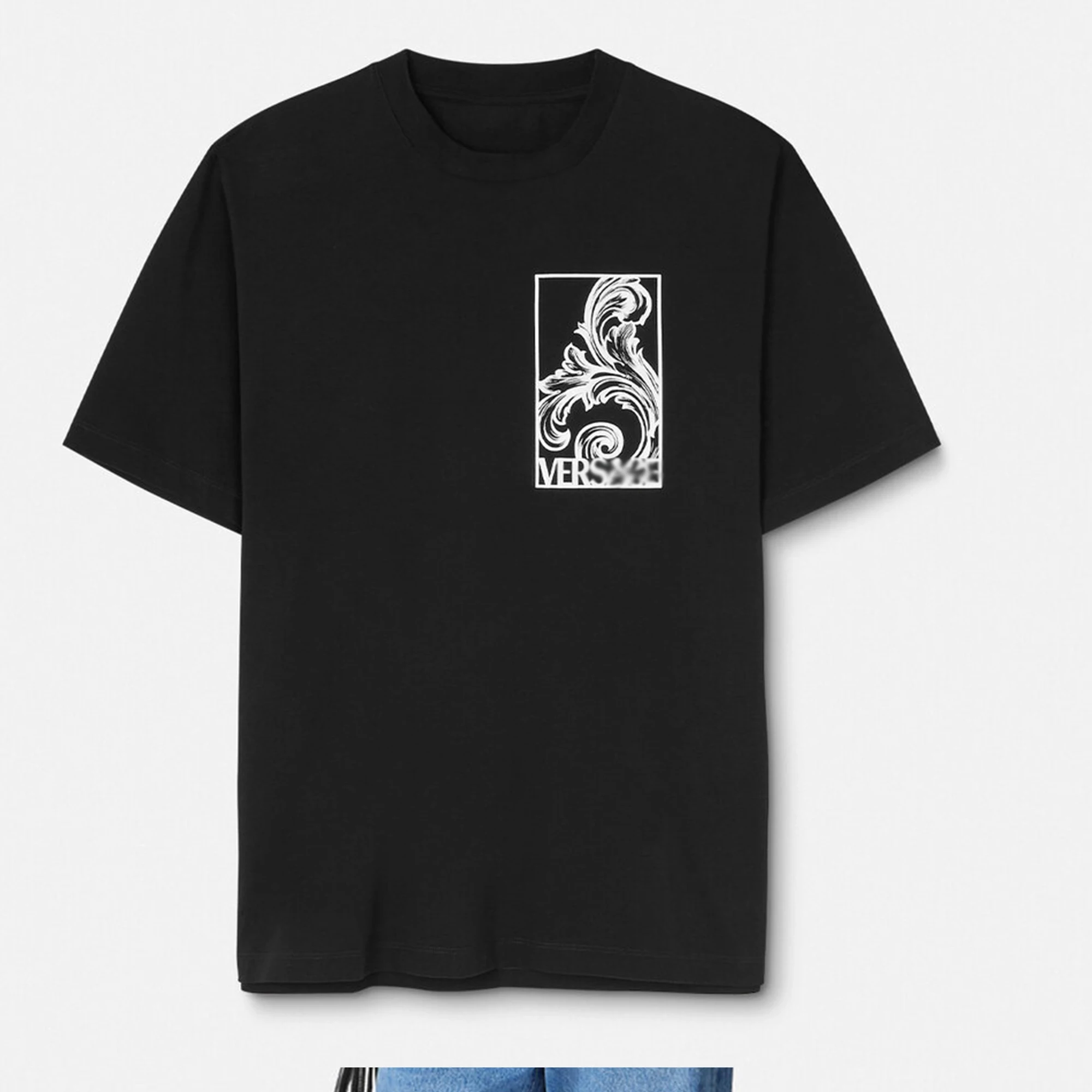 

Classic Men's T-Shirts 100% Cotton T-shirt for Men Casual Printed Short Sleeve Loose And Breathable Clothing Fashionable