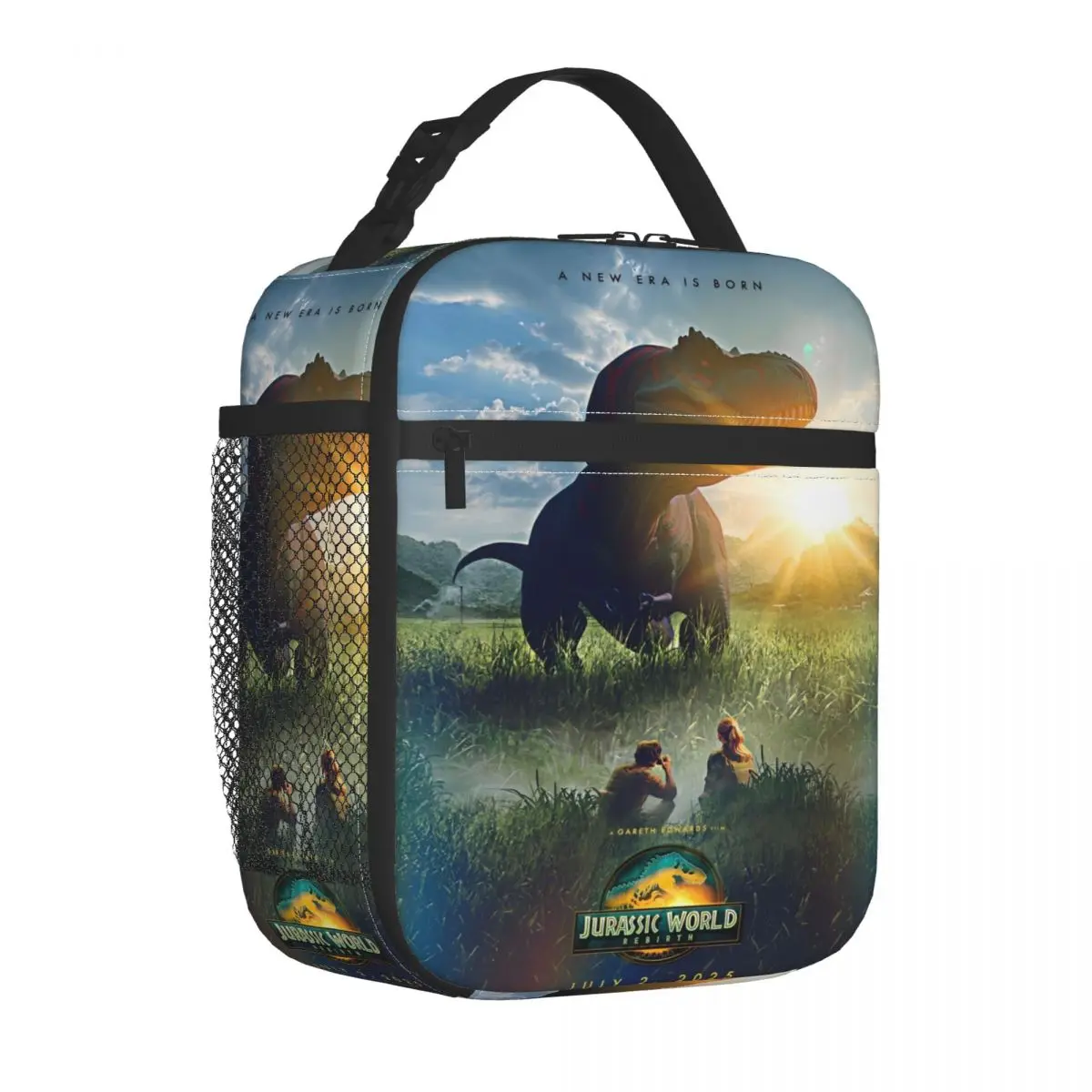 Jurassic World 4 Rebirth Teaser Insulated Lunch Bag for Men Women Dinosaur Movie Storage Food Box Thermal Lunch Boxes For Picnic