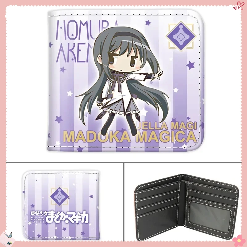 Charming Puella Magi Madoka Magica Anime Bifold Wallet - Cute Cartoon PU Leather Collectible Gift Purse
