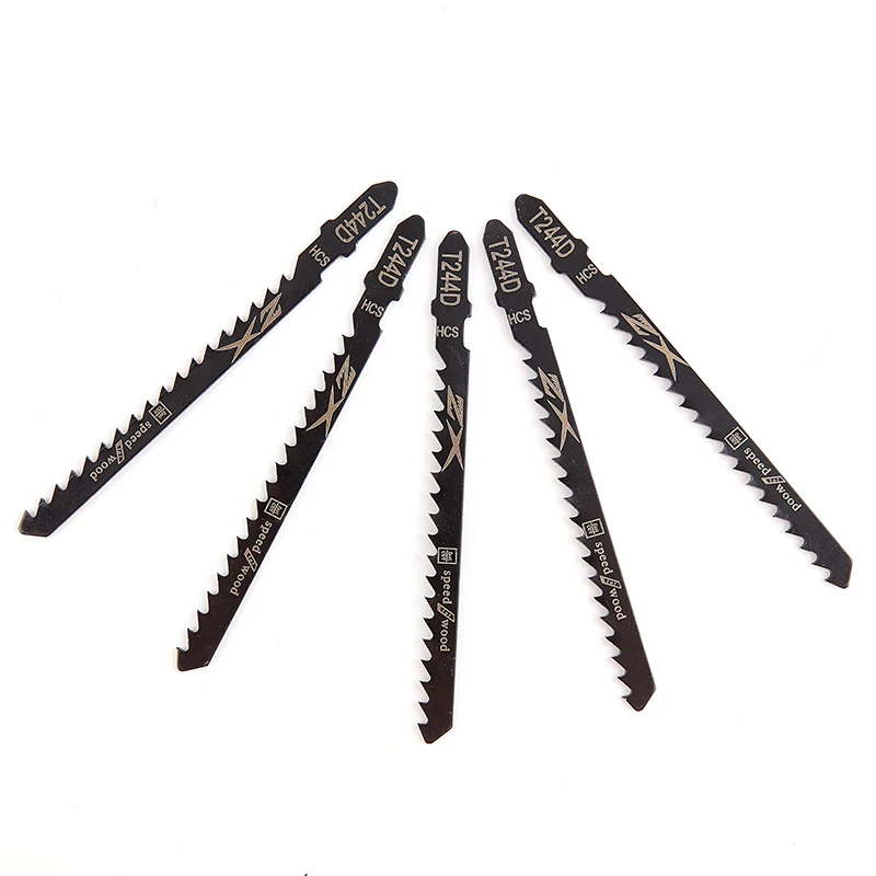 5pcs/set HCS 6T Jig Saw Blades T244D For Fast Cutting Straight Cutting