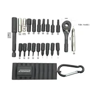 Jeu de clés à cliquet EDC à 60 dents, 21 pièces, support magnétique et embouts de 1/4 ", adaptateur de précision de 4 mm, portable avec mousqueton 3